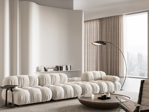  现代客厅效果图 