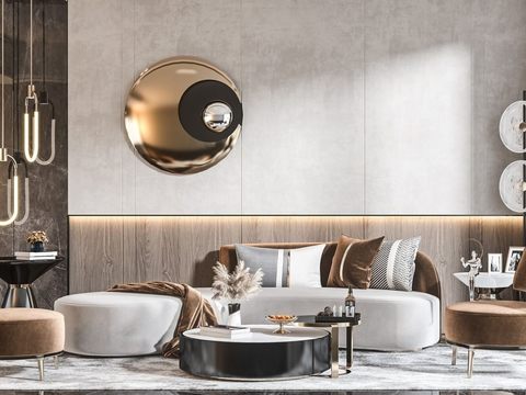  现代客厅效果图 