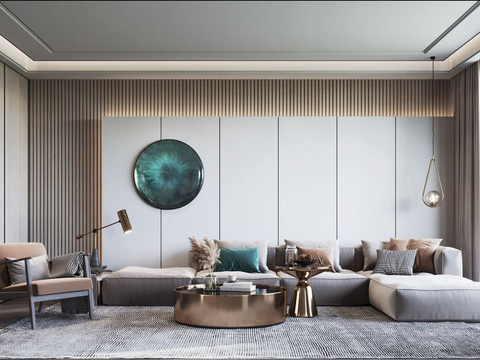  现代客厅效果图 