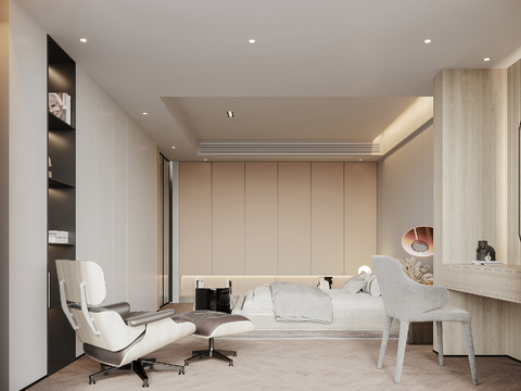  原木风平层效果图 