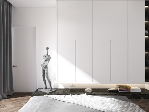  现代卧室效果图 