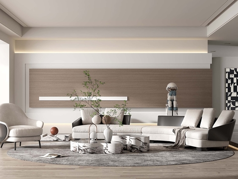  现代客厅效果图 