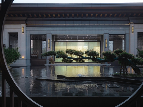  中式阳台花园效果图 