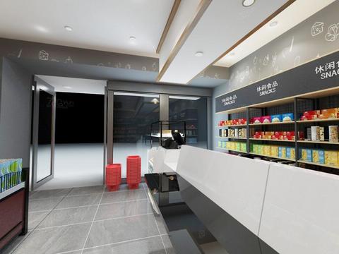  现代零售店铺效果图 