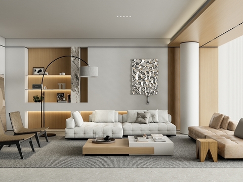  现代客厅效果图 