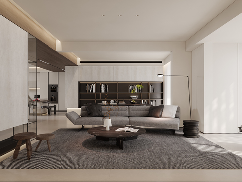  现代客厅效果图 