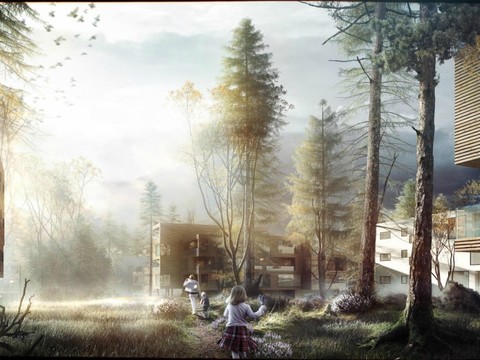 现代居住景观效果图 