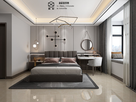  现代餐厅效果图 