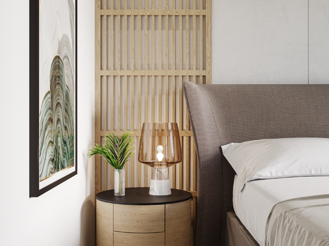  现代卧室效果图 