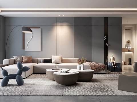  现代客餐厅效果图 