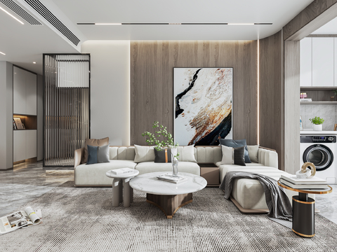  现代客厅效果图 