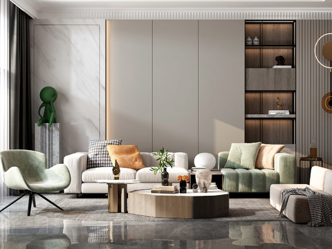  现代客厅装修效果图 