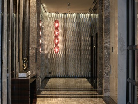  新中式酒店民宿效果图 