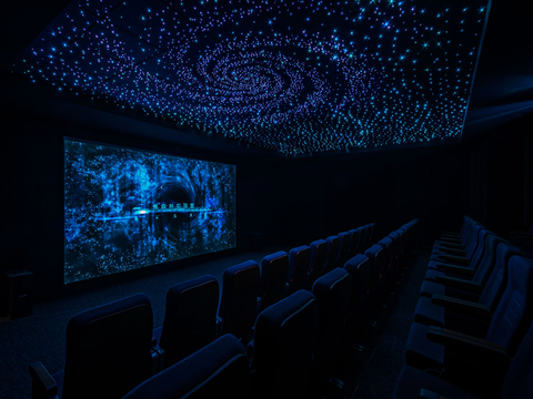  高级灰展览展厅效果图 