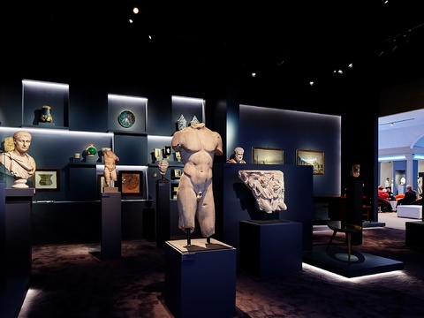  欧式展览展厅效果图 