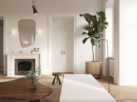  现代奶油风家装效果图客厅卧室餐厅 黑白灰极简效果图 