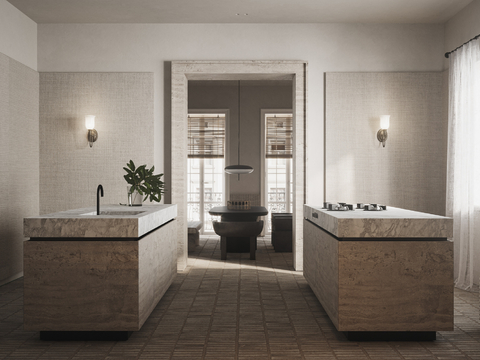  现代简约家装效果图 客厅卧室餐厅 黑白灰效果图 