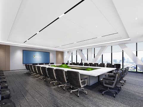  现代会议室效果图 