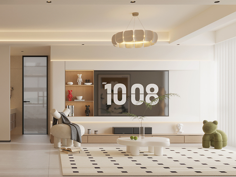  奶油风套图效果图 装修效果图 