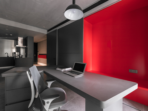  现代家装效果图客厅卧室餐厅 黑白灰极简效果图 