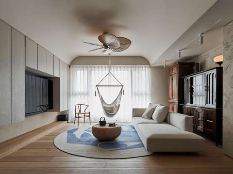  现代侘寂家装设计 客厅卧室餐厅 高级灰 极简设计效果图 