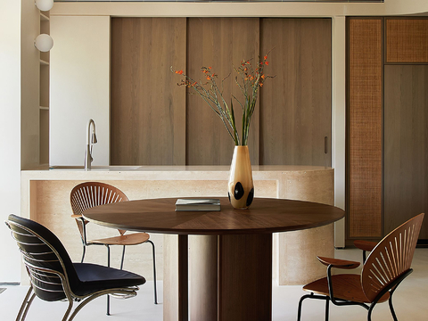  现代侘寂家装设计 客厅卧室餐厅 高级灰 极简设计效果图 