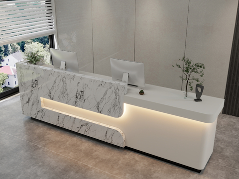  前台 接待台效果图 