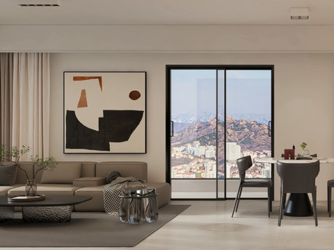  现代风格客厅装修效果图 