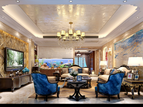  300平方现代欧式豪宅效果图 