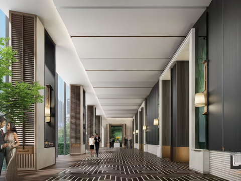  酒店装修效果图 