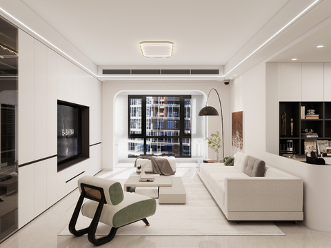  现代家装平层装修效果图 