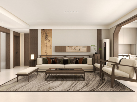  中古风客餐厅装修效果图 