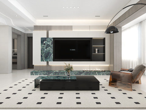  现代客餐厅装修效果图 