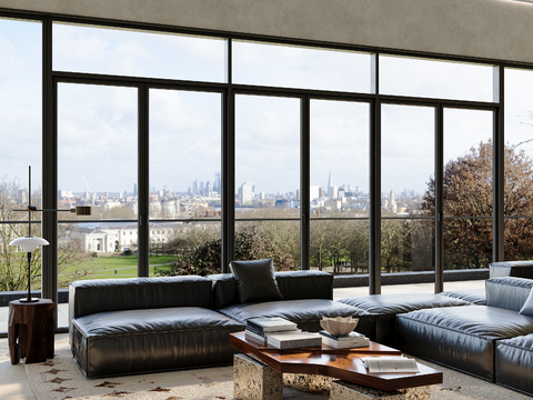  别墅客厅家装效果图 