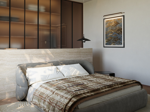  主卧 书房 卧室家装效果图 