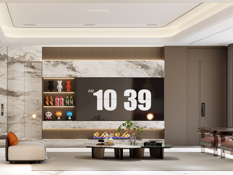  设计院长-大平层客餐厅装修效果图 