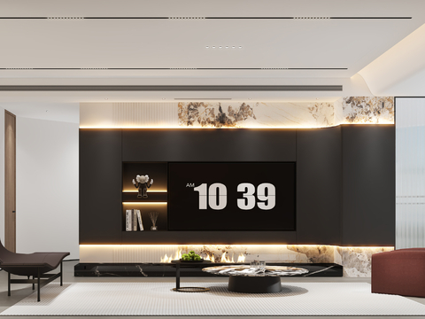  设计院长-大平层客餐厅装修效果图 