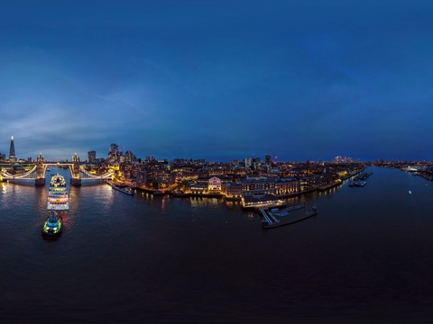  滨江金融科技城市夜景hdr 