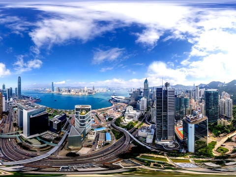  白天城市全景HDR 