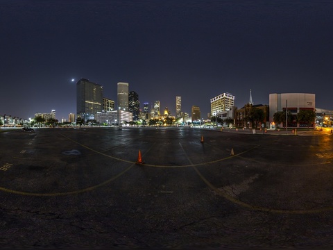  城市广场夜景天空HDR全景贴图 