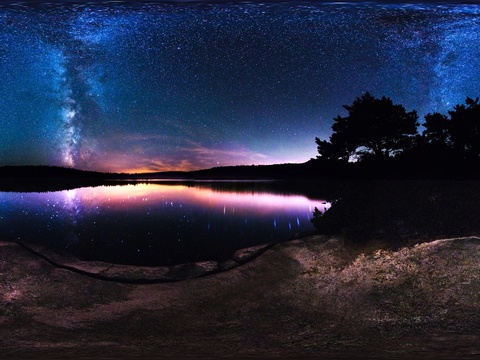  湖岸星空HDR贴图 