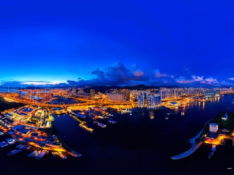  高清城市夜景城市外景HDR贴图 城市天空夜景 