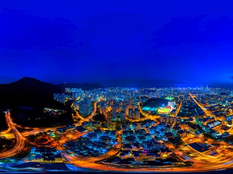  高清城市夜景城市外景HDR贴图 城市天空夜景 