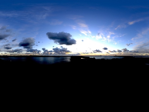  黄昏 昏暗天空 HDR 