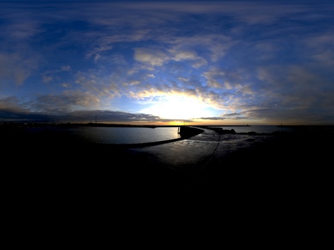  黄昏 昏暗天空 HDR 