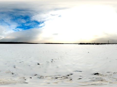  白天雪景hdr 