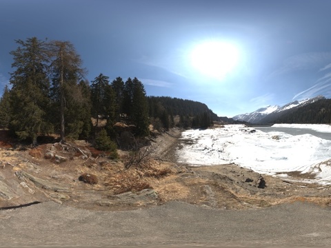  户外雪景风景白天hdr 