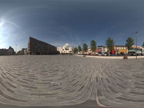  城市广场 公园广场 全景贴图 