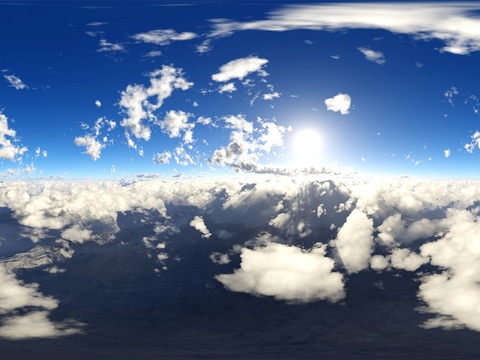 天空 云海 晴天 HDR