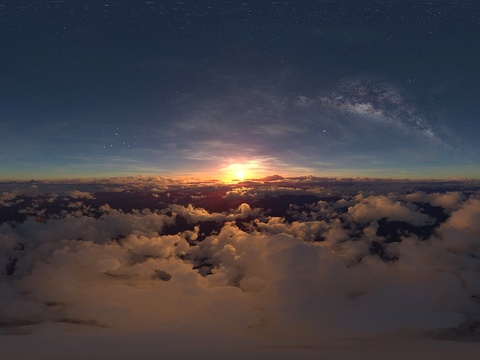 日出 户外 郊区 荒野HDR